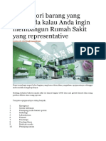 14 Kategori Barang Yang Harus Ada Kalau Anda Ingin Membangun Rumah Sakit Yang Representative