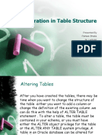 Alteration in Table Structure - Pps