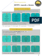 Accord Des Adjectifs A1 A2