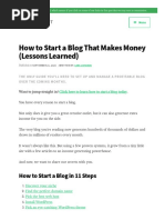 How To Start A Blog That Makes Money (Lessons Learned)