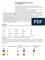 Análisis y Llenado de Tablas de Frecuencias