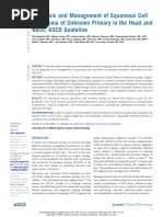 Diagnosis and Management of Squamous Cell Carcinoma of Unknown Primary in The Head and Neck - ASCO Guideline