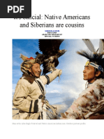 Native Americans and Siberians Are Cousins