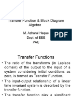 Transfer Function & Block Diagram Algebra: M. Azharul Haque Dept. of EEE PAU