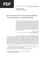 Macroeconomic Effects of Government Spending: The Great Recession Was (Really) Different