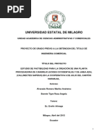 Estudio de Factibilidad para La Creación de Una Planta Procesadora de Cangrejo (Ucides Occidental PDF