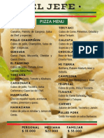 Carta - Pizzeria EL JEFE