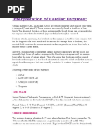 Interpretation of Cardiac Enzymes:: Test: SGOT