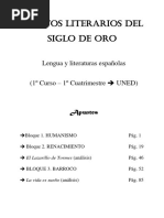 Textos Literarios Del Siglo de Oro (Apuntes Generales)