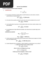 Probabilidad Ejercicios