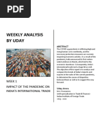 Weekly Analysis by Uday Week 1 Impact of The Pandemic On India'S International Trade