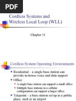 Cordless Systems and Wireless Local Loop (WLL)