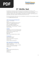 IT Skills Set: Client-Server/OO Development