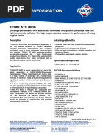 Titan Atf 4400: Fuchs Lubricants (Uk) PLC