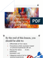 ART Appreciation: Creativity, Imagination, and Expression