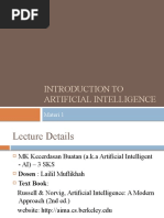 Introduction To Artificial Intelligence: Materi 1