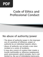 Code of Ethics and Professional Conduct