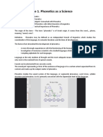 Lecture 1. Phonetics As A Science
