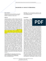 Errors in Clinical Laboratories or Errors in Laboratory Medicine?