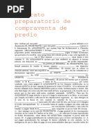 Contrato Preparatorio de Compraventa de Predio