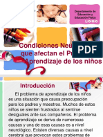 Condiciones Neurolgicas en El Aprendizaje de Los Niños