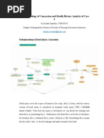 Pathophysiology of Concussion and Health History Analysis of Case I