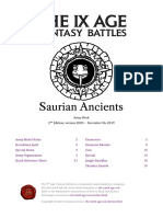 Saurian Ancients: Army Book 2 Edition, Version 2020 - December 26, 2019