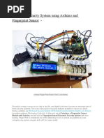 Biometric Security System Using Arduino and Fingerprint Sensor