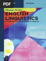 English Linguistics A Coursebook For Students of English