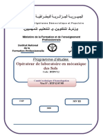 Opérateur de Laboratoire en Mécanique Des Sols: Programme D'études