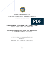 Análisis Crítico A La Historia Antigua Del Ecuador