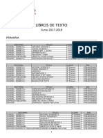 Libros de Texto: Curso 2017-2018 Primaria