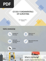 Ce 010: Fundamentals of Surveying: Engr. Mariano Mike L. Tolentino