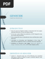 Genocide: A Targeted Crime With Specific Intent