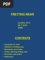 Fretting Wear: Gaurav Seth Me Ii Year 08996