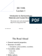 Introduction To Semiconductor Materials and Crystal Structures