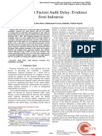 Determinant Factors Audit Delay: Evidence From Indonesia