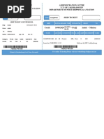 Ship Ticket: Administration of The U.T. of Lakshadweep Department of Port Shipping & Aviation