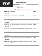 General Questions For Laser Labs: Inspection Detail