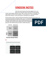 Johari Window Notes 2019