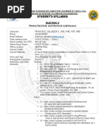 Student'S Syllabus: Marine Electricity and Electrical Maintenance