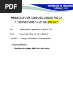 Informe de Medicion de Rigidez Dielectrica de Aceite de Transformador - Asenergia