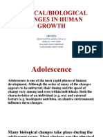 Physical/Biological Changes in Human Growth: Group 1