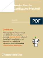 Introduction To Quantitative Method: Week 02