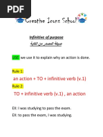 Creative Icons School: An Action + TO + Infinitive Verb (v.1) TO + Infinitive Verb (v.1), An Action