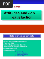 Attitude and Job Satisfaction