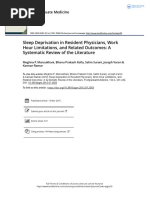 Sleep Deprivation in Resident Physicians, Work Hour Limitations, and Related Outcomes: A Systematic Review of The Literature