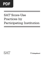 Sat Score Use Practices Participating Institutions