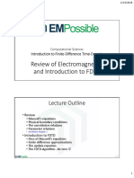 Review of Electromagnetics and Introduction To FDTD: Lecture Outline