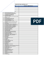 Civil Architectural Material List: Sl. No. Description (Material/Package) Manufacturer/ Supplier/Subcontract